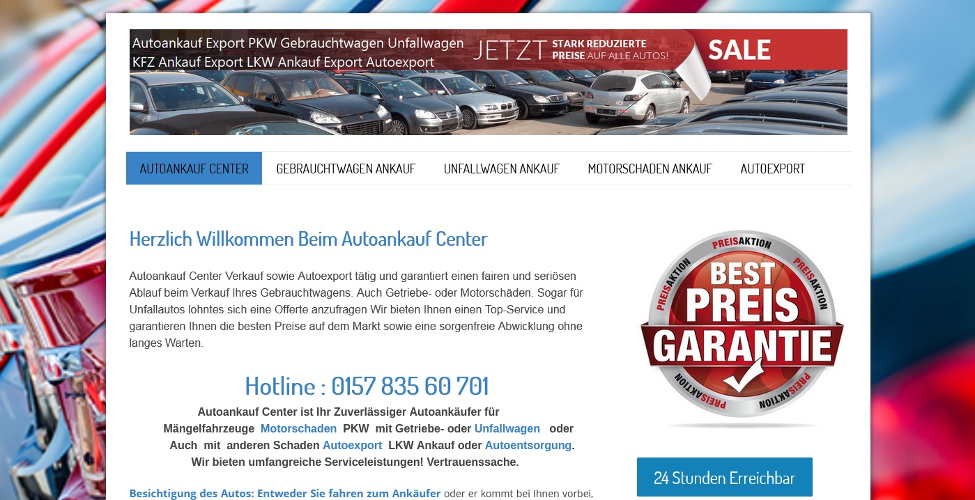 Deutschlandweiter Autoankauf mit Abholservice Deutschlandweiter Autoankauf mit Abholservice